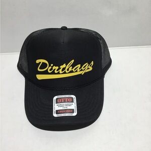 Long Beach State Dirtbags Script Trucker Mesh Snapback Hat BLACK